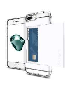 Чехол-визитница Spigen для iPhone 7 Plus / 8 Plus - Crystal Wallet - Белый - 043CS21051