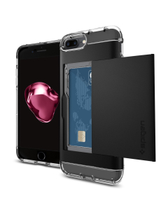 Чехол-визитница Spigen для iPhone 7 Plus / 8 Plus - Crystal Wallet - Черный - 043CS20986