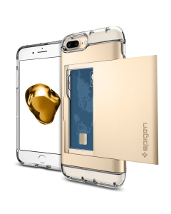 Чехол-визитница Spigen для iPhone 7 Plus / 8 Plus - Crystal Wallet - Золотой - 043CS20988