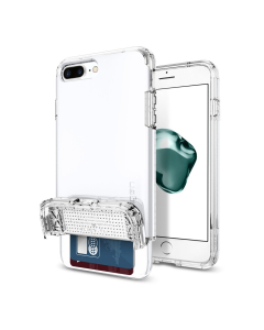 Чехол-визитница Spigen для iPhone 7 Plus / 8 Plus - Flip Armor - Белый - 043CS21047