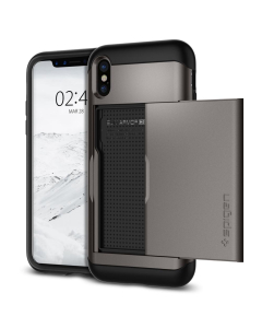 Чехол-визитница Spigen для iPhone X / XS - Slim Armor CS - Темно-серый - 057CS22156
