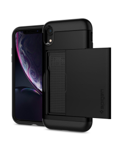 Чехол-визитница Spigen для iPhone XR - Slim Armor CS - Черный - 064CS24882