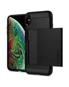 Чехол-визитница Spigen для iPhone XS Max - Slim Armor CS - Черный - 065CS24842