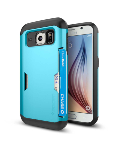 Чехол-визитница Spigen для Galaxy S6 - Slim Armor CS - Синий - SGP11334