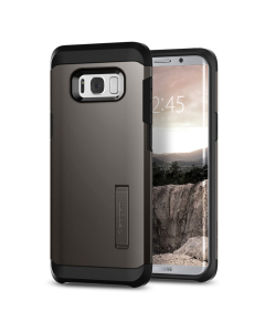 Ударопрочный чехол Spigen для Galaxy S8 Plus - Tough Armor - Темно-серый - 571CS21693