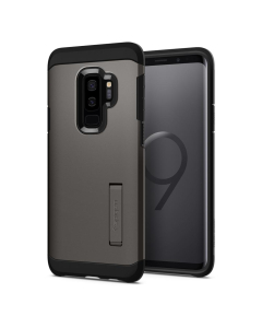 Ударопрочный чехол Spigen для Galaxy S9 Plus - Tough Armor - Темно-серый - 593CS22932