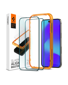 Защитное стекло Spigen для iPhone 14 Pro - Align Master GLAS.tR - Черный - 2 шт - AGL05216