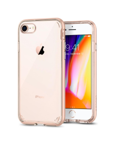 Прозрачный чехол Spigen для iPhone SE (2022/2020)/8/7 - Neo Hybrid Crystal 2 - Красное золото - 054CS22569