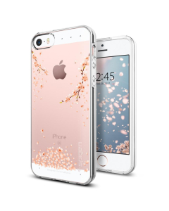 Чехол-капсула Spigen для iPhone SE / 5s / 5 - Liquid Crystal Blossom - Прозрачный (Цветы) - 041CS21960