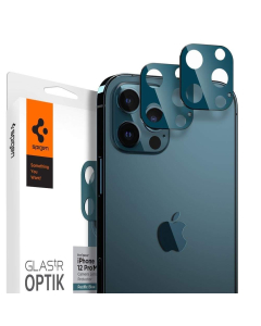 Защитное стекло для камеры Spigen для iPhone 12 Pro Max - Optik Lens Protector - Синевато-серый - 2 шт - AGL02456