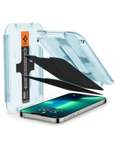 Защитное стекло Spigen для iPhone 13 / iPhone 13 Pro - EZ FIT GLAS.tR Privacy - Черный - 2 шт - AGL03388