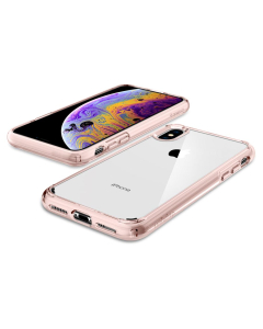 Гибридный чехол Spigen для iPhone X / XS - Ultra Hybrid - Розовый - 063CS25117