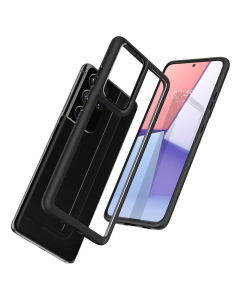 Гибридный чехол Spigen для Galaxy S21 Ultra - Ultra Hybrid - Черный матовый - ACS02352