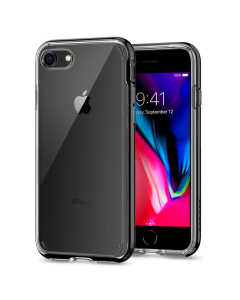 Прозрачный чехол Spigen для iPhone SE (2022/2020)/8/7 - Neo Hybrid Crystal 2 - Черный Оникс - 054CS22367
