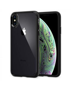 Гибридный чехол Spigen для iPhone X / XS - Ultra Hybrid - Черный матовый - 063CS25116