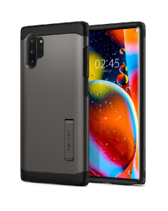 Ударопрочный чехол Spigen для Galaxy Note 10 Plus - Tough Armor - Темно-серый - 627CS27336