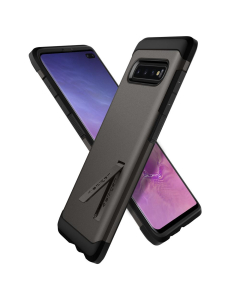 Ударопрочный чехол Spigen для Galaxy S10 Plus - Tough Armor - Темно-серый - 606CS25769