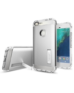Ударопрочный чехол Spigen для Google Pixel XL - Tough Armor - Серебристый - F15CS20910