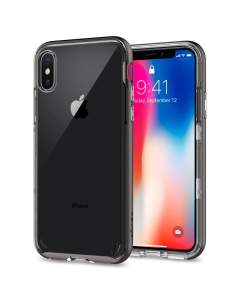 Прозрачный чехол Spigen для iPhone X / XS - Neo Hybrid Crystal - Темно-серый - 057CS22172
