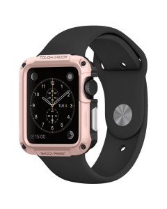Защитный чехол Spigen для Apple Watch 1 / 2 (42мм) - Tough Armor - Розовое золото - 048CS21058
