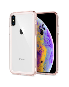 Защитный чехол Spigen для iPhone X / XS - Slim Armor Crystal - Прозрачно-розовый - 063CS24524