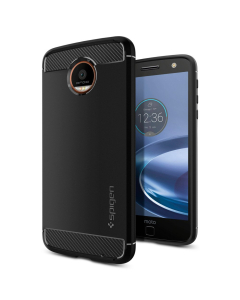 Прочный чехол Spigen для Motorola Moto Z Force Droid - Rugged Armor - Черный - M05CS20637
