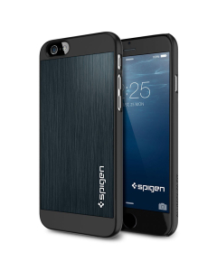 Алюминиевый чехол Spigen для iPhone 6s / 6 - Aluminum Fit - Синевато-серый - SGP10946