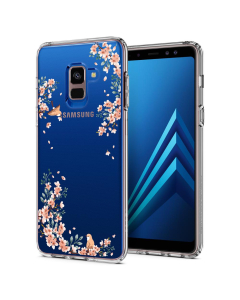 Чехол-капсула Spigen для Galaxy A8 (2018) - Liquid Crystal Blossom - Прозрачный (Природа) - 590CS22750
