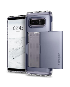 Чехол-визитница Spigen для Galaxy Note 8 - Crystal Wallet - Серая Орхидея - 587CS21848