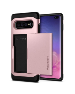 Чехол-визитница Spigen для Galaxy S10 Plus - Slim Armor CS - Розовое золото - 606CS25782