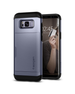 Чехол-визитница Spigen для Galaxy S8 Plus - Slim Armor CS - Серая Орхидея - 571CS21799