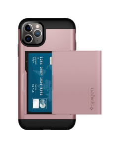 Чехол-визитница Spigen для iPhone 11 Pro Max - Slim Armor CS - Розовое золото - 075CS27427