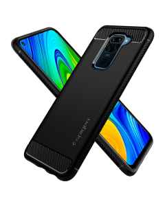 Прочный чехол Spigen для Redmi Note 9 - Rugged Armor - Черный матовый - ACS01192