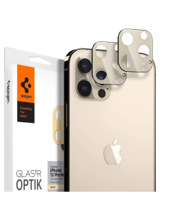 Защитное стекло для камеры Spigen для iPhone 12 Pro Max - Glas.tR Optik Lens - Золотой - 2 шт - AGL02454