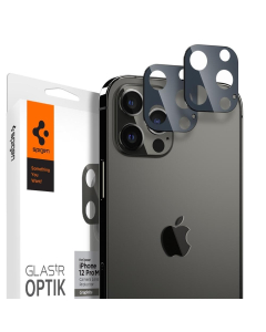 Защитное стекло для камеры Spigen для iPhone 12 Pro Max - Optik Lens Protector - Темно-серый - 2 шт - AGL02453