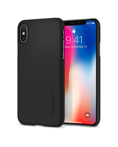 Клип-кейс Spigen для iPhone X / XS - Thin Fit - Черный-матовый - 057CS22108