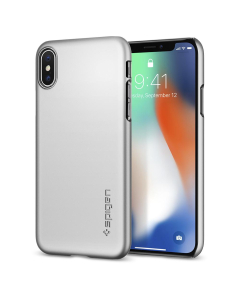 Клип-кейс Spigen для iPhone X / XS - Thin Fit - Серебристый - 057CS22113