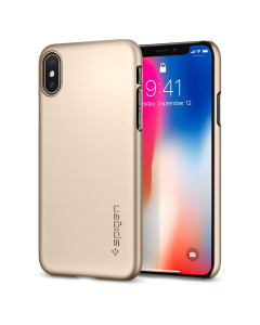 Клип-кейс Spigen для iPhone X / XS - Thin Fit - Золотой - 057CS22111