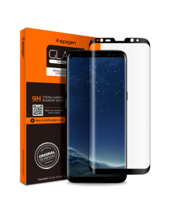 Защитное стекло Spigen для Galaxy S8 Plus - GLAS.tR Full Cover Glass - Черное - 571GL21778