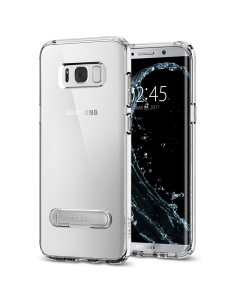 Гибридный чехол с подставкой Spigen для Galaxy S8 - Ultra Hybrid S - Кристально-прозрачный - 565CS21634