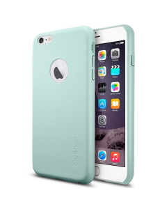 Кожаный клип-кейс Spigen для iPhone 6s Plus / 6 Plus - Leather Fit - Мятный - SGP11398
