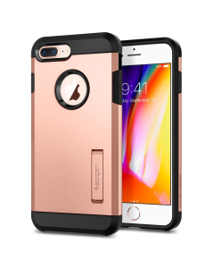 Ударопрочный чехол Spigen для iPhone 7 Plus / 8 Plus - Tough Armor 2 - Красное золото - 055CS22577