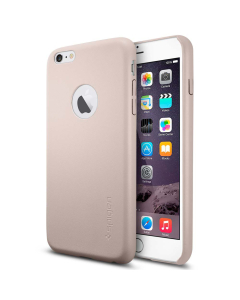 Кожаный клип-кейс Spigen для iPhone 6s Plus / 6 Plus - Leather Fit - Светло-розовый - SGP11400