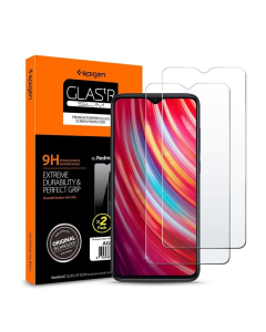 Защитное стекло Spigen для Redmi Note 8 Pro - Glas.tR SLIM - Кристально-прозрачный - AGL00390 - 2 шт