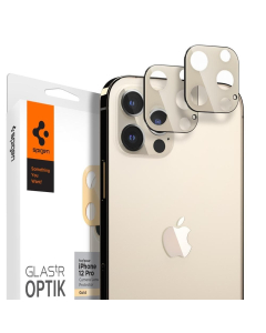 Защитное стекло для камеры Spigen для iPhone 12 Pro - Optik Lens Protector - Золотой - 2 шт - AGL02458