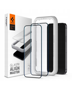 Защитное стекло Spigen для iPhone 12 Pro Max - Glas.tR ALM Full Cover - Черный - 2 шт - AGL01792