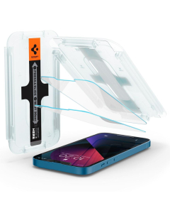 Защитное стекло Spigen для iPhone 13 Mini - EZ FIT GLAS.tR SLIM - Прозрачный - 2 шт - AGL03396