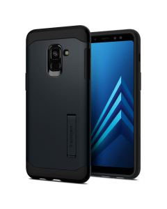 Защитный чехол Spigen для Galaxy A8 (2018) - Slim Armor - Синевато-серый - 590CS22752