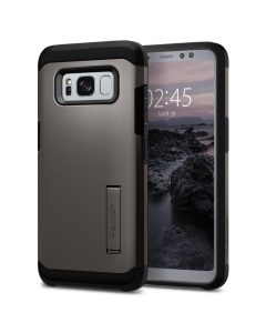 Ударопрочный чехол Spigen для Galaxy S8 Active - Tough Armor - Темно-серый - 586CS22187