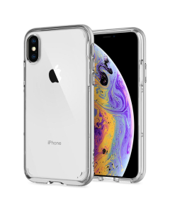 Прозрачный чехол Spigen для iPhone X / XS - Neo Hybrid Crystal - Серебристый - 063CS24925